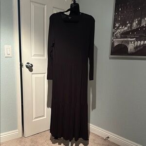 Elegant Black Long Sleeve Dress